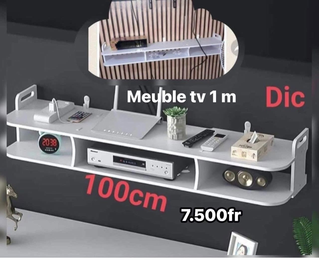 Meuble TV suspendu 100cm ou 1m